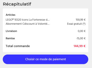LEGO Icons 10320 Eldorado Fort voor €144,99 dmv code bij Cdiscount