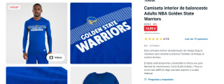 Camiseta interior de baloncesto Adulto NBA Golden State Warriors por 14,99€