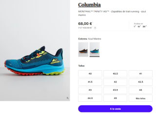 Zapatillas de Hombre Columbia Montrail Trinity AG por 68€
