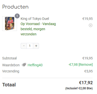 40% korting op je bestelling bij Boardgameshop