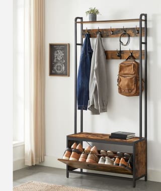 Industrieel garderoberek voor €64,99 dmv code bij Songmics