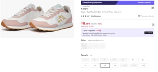 Zapatillas Casual para Mujer Kappa aymar por 18.5€ (Cuenta Nueva 11.1€)