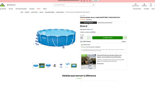 Piscina tubular de pvc redondo BESTWAY 3.05x3.05x0.76m por solo 63,44€