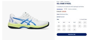Zapatilla Asics GEL-GAME 9 Padel por 25€