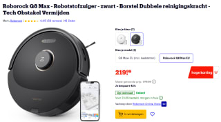 Roborock Q8 Max Robotstofzuiger voor €219,99