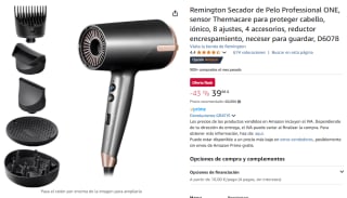 Remington Secador de Pelo Professional ONE por 39,99€