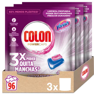 96 cápsulas Colon Vanish Advanced Detergente ropa por 19,99€ (cuenta nueva por 11,99€)