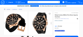 Reloj Invicta 33944 Pro Diver Quartz Hombre por $79.990