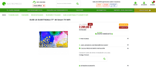 TV 77" OLED LG OLED77G26LA Evo Gallery Edition por 2,209€