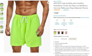APEYIDO Traje de Baño Hombre por $159 en Amazon
