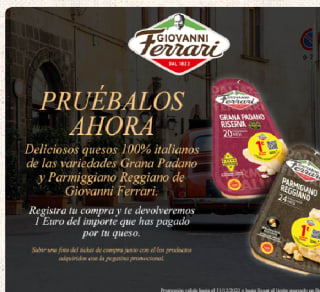 reembolsos en quesos Giovanni Ferrari de -1€