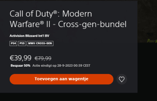 Call of Duty®: Modern Warfare® II - Cross-gen-bundel voor €39,99 in de Playstation Store