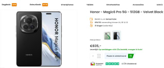 Honor Magic 6 Pro 5G 12GB/512GB Black voor €835 bij Phonemarket