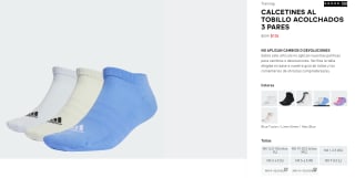 3 Pack Calcetines Al Tobillo Adidas por $135
