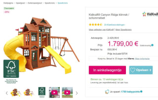 Kidkraft® Canyon Ridge Klimrek voor €1799 bij Pinkorblue