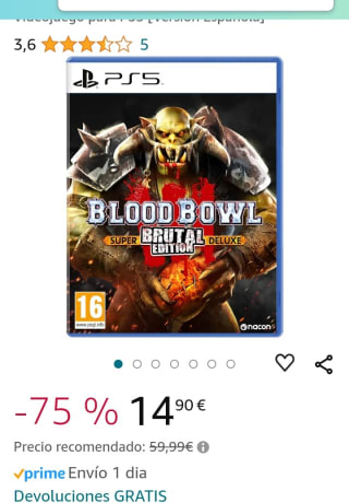 Blood Bowl 3 PlayStation 5 por 14,90€.
