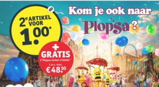Voucher gratis 2e Plopsa ticket bij aankoop actie producten bij Kruidvt