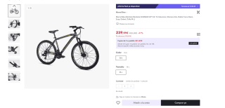 Moma Bikes Bicicleta Montaña SHIMANO GTT 26" 5.0 Aluminio, Shimano 24v por 239,99€ talla M-L (227,99€ usuario nuevo)