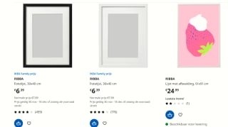 Tot 20% IKEA Family korting op eettafels en eetkamerstoelen, RIBBA fotolijsten en meer bij Ikea