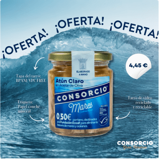 Atún Claro en aceite de oliva Consorcio 200g por solo 3,79€