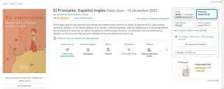 El principito - Español e Inglés - Pasta dura por $63