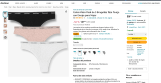 3 Braguitas Calvin Klein Pack Tipo Tanga por solo 15,24€