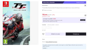 Juego Nintendo Switch Tt Isle Of Man por 18.89€ (Cuenta Nueva 11.35€)