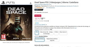 Juego Dead Space PS5/Xbox por 18,99€