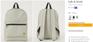 Lyle & Scott rugzak met 13 inch laptopvak voor €22,50 bij De Bijenkorf