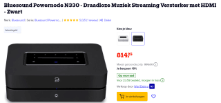 Bluesound Powernode N330 - Draadloze Muziek Streaming Versterker voor €775,48 bij bol.com