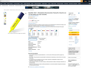 Pack 10 Staedtler 364 3 Textsurfer Classic Amarillo por solo 4,80€
