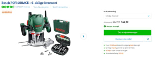 Bosch POF1400ACE + 6-delige frezenset voor €144,99 @ Coolbue