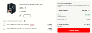 Jura E8 Piano Black 2020 voor €755,47 bij de Mediamarkt in Duitsland