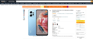 Smartphone da Xiaomi, modelo Note 12 de 128GB - R$ 1.291,32