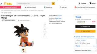 Hucha Dragon Ball Goku sentado (13,5cm) Hogar Manga por solo 15,60€