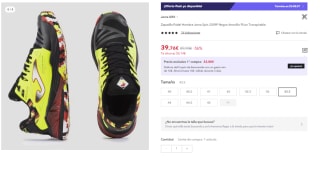 Zapatillas de Pádel para Hombre Joma Spin 2309P por 39.76€ (Cuenta Nueva 27.76€)