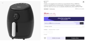 Jocca freidora digital de 2L por 22,83€.