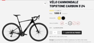 Vélo Cannondale Topstone Carbon 3 24 à 1899€