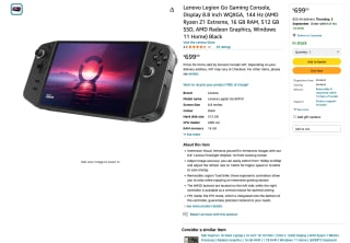 Consola Lenovo Legion Go Gaming Pantalla 8,8" WQXGA 144Hz por 699€