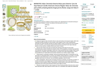 9 Velas de citronela BARAKYEG para Exterior con cera de soja a solo 9,99€