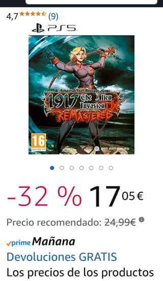 1917 The Alien Invasion DX Remastered PS5 por 17,05€