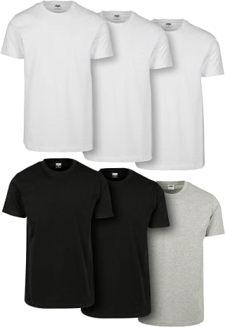 6-pack Urban Classics basic T-shirts voor €29,99