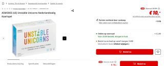 Unstable Unicorns - Nederlandstalig Kaartspel voor €10 bij MediaMarkt