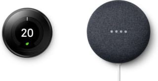 Google Nest Thermostaat Zwart + Nest Mini Speaker (Zwart) voor €199 bij Bol.com
