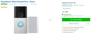 Ring Battery Doorbell Plus + Chime (2nd Gen) voor €99 bij Coolblue
