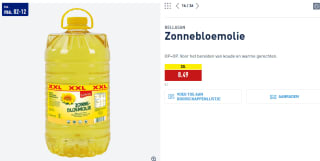 Bellesan zonnebloemolie 5L voor €8,49 bij Aldi