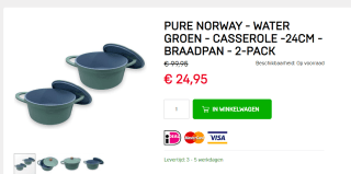 2 Pure Norway braadpannen van 24CM voor €24,95 bij Dagknaller
