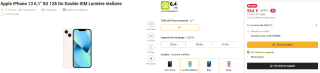 Apple iPhone 13 de 128 Go à 564€