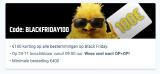 100 euro korting op de BlackFriday bestemmingen