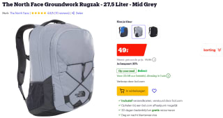 The NorthFace Rugzak Groundwork Midgrey/Asphalt voor €49 bij Bol.com